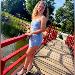 Dazzling Baby Blue Short/Mid Dress